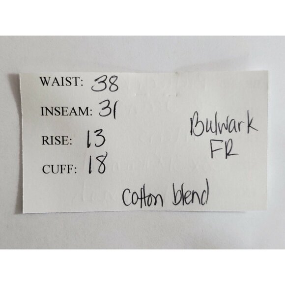 Bulwark Flame Resistant Jeans Men's Size 38/31 Dark Wash Carpenter - Picture 6 of 6